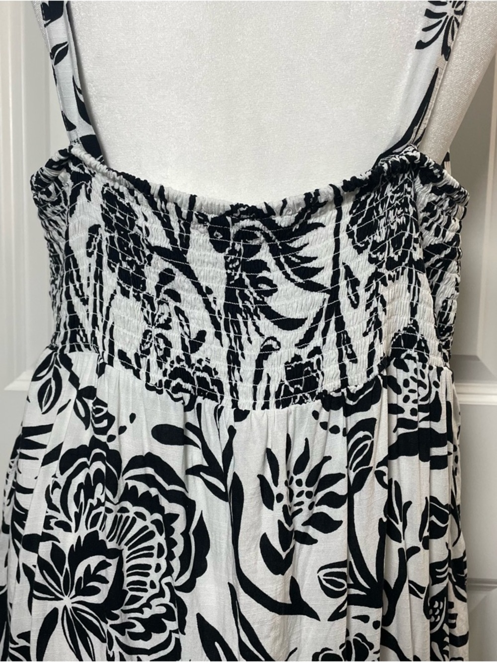 Knox Rose Boho Floral Midi Dress Black White Summer Beach Women’s L - Picture 11 of 16